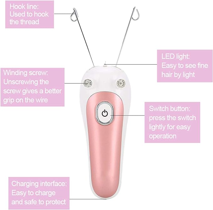 Electric Facial Threading Hair Removal for Women - Painless Hair Removal for Women