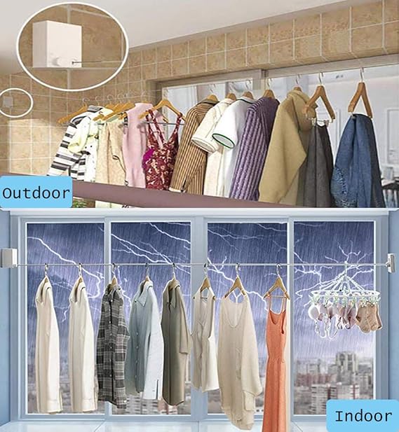 Telescopic Clothesline Clothes Drying Rope